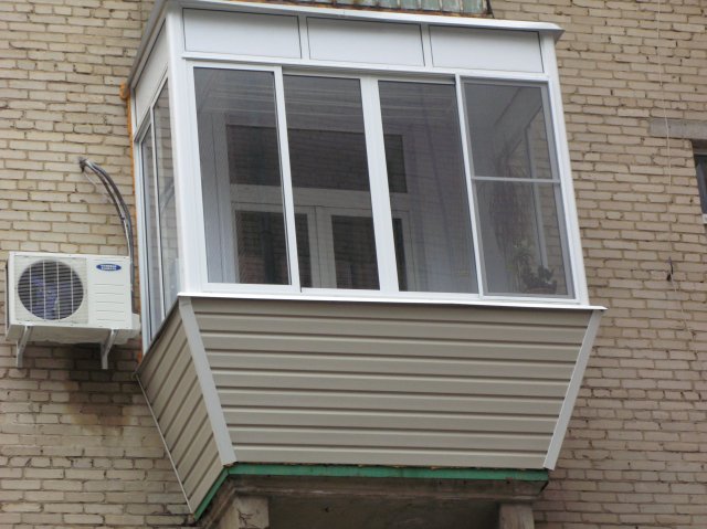 Стоимость остекления балкона с выносом и расширением Пушкино