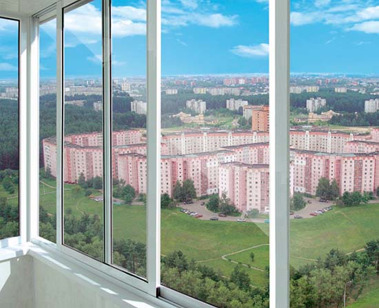 Холодное алюминиевое остекление балконов Пушкино