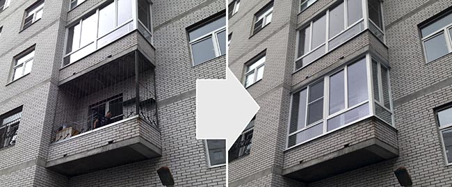 Остекление открытого балкона в Пушкино Пушкино
