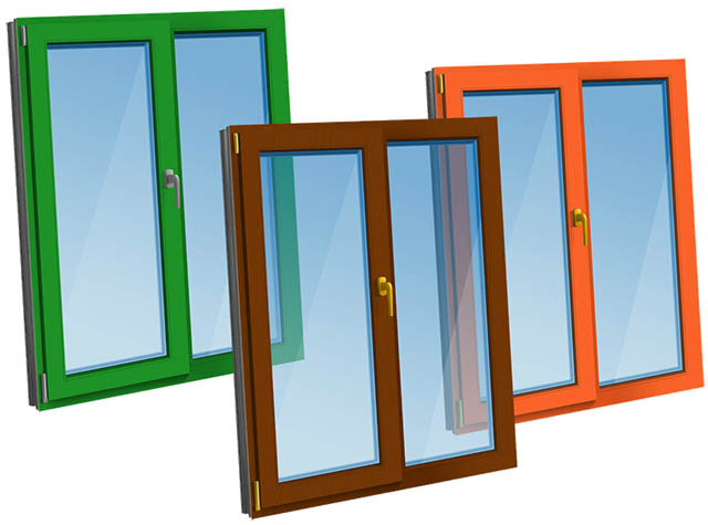 Цветные пластиковые окна - коричневые, серые по доступной цене фото Пушкино